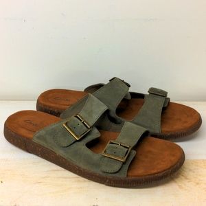 Clarks Sandal- Vine Cedar Olive suede